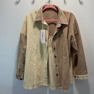 Two-Tone Corduroy Jacket